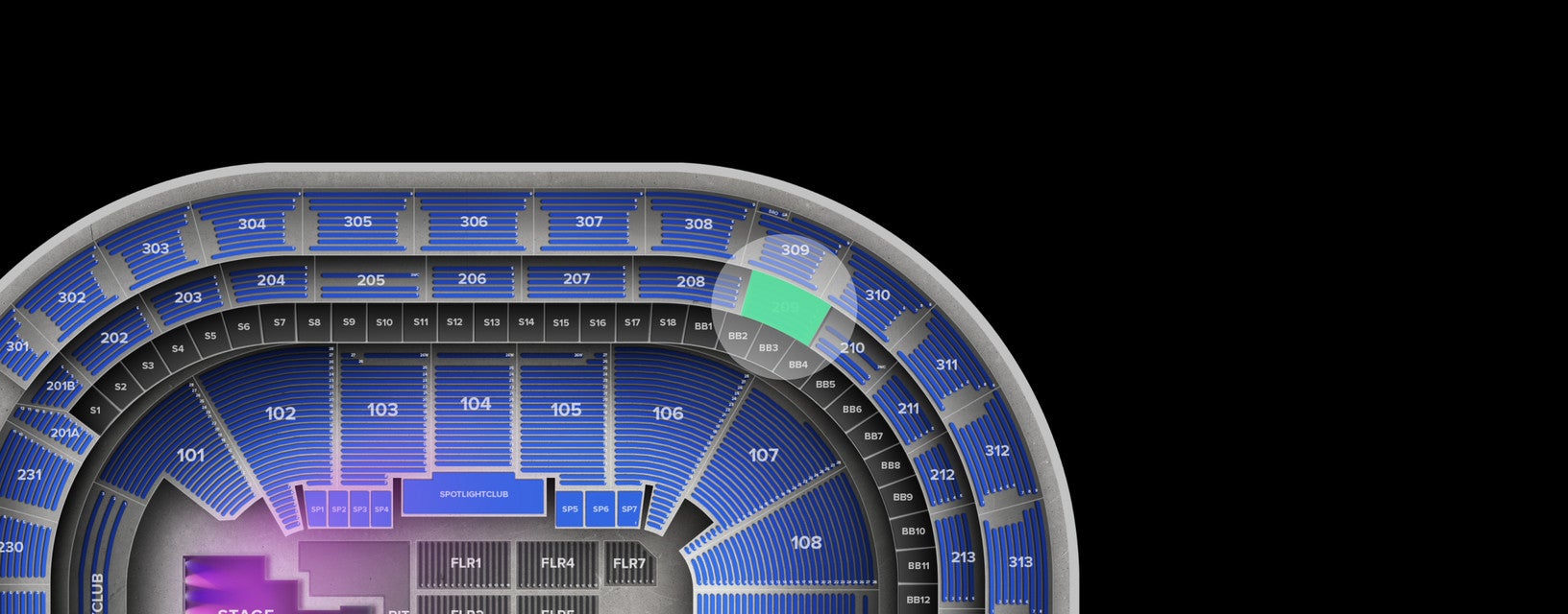 Seat view from Loge