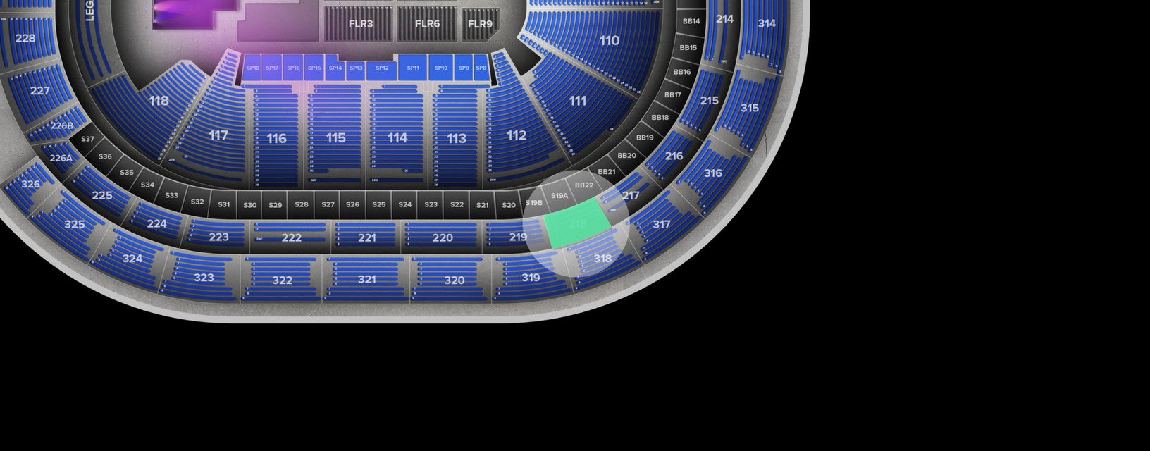 Seat view from Loge