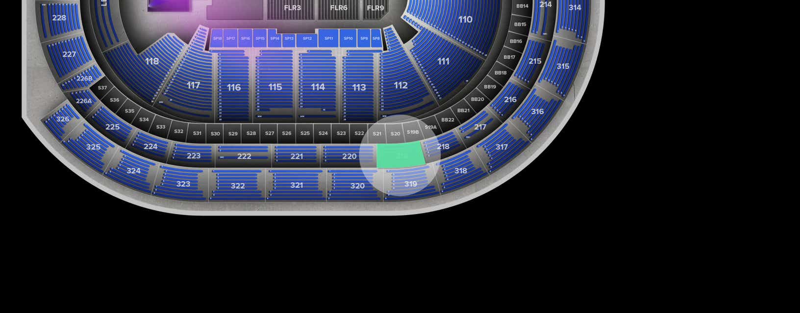 Seat view from Loge