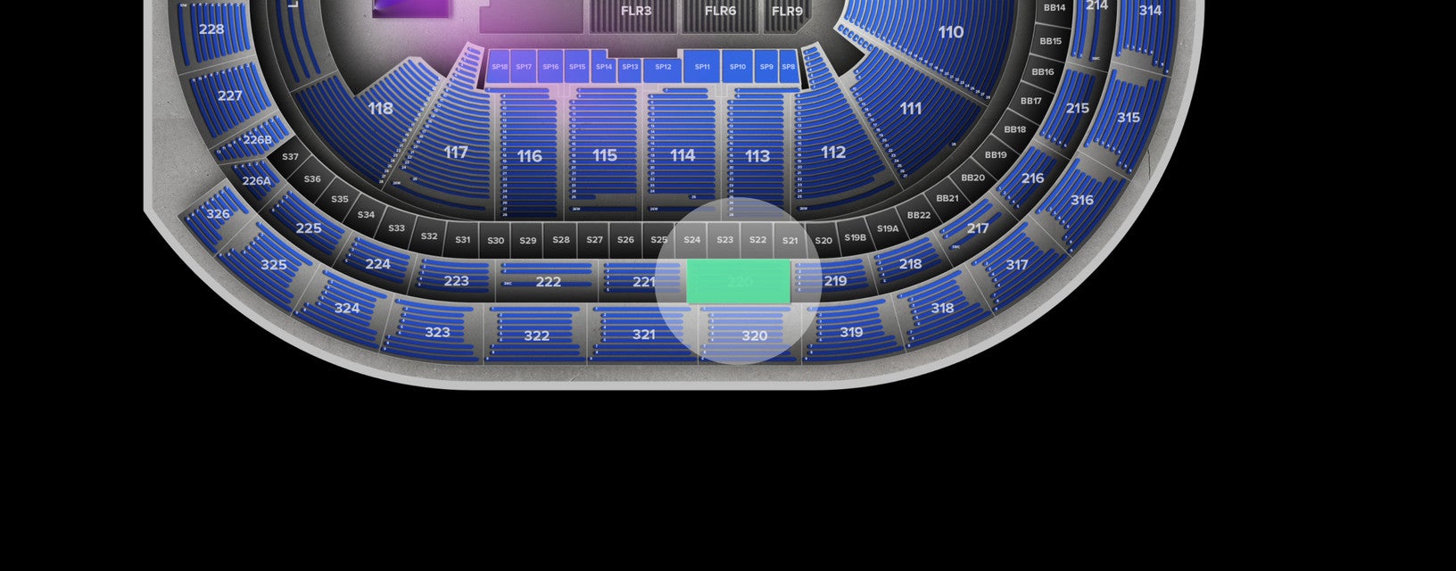 Seat view from Loge