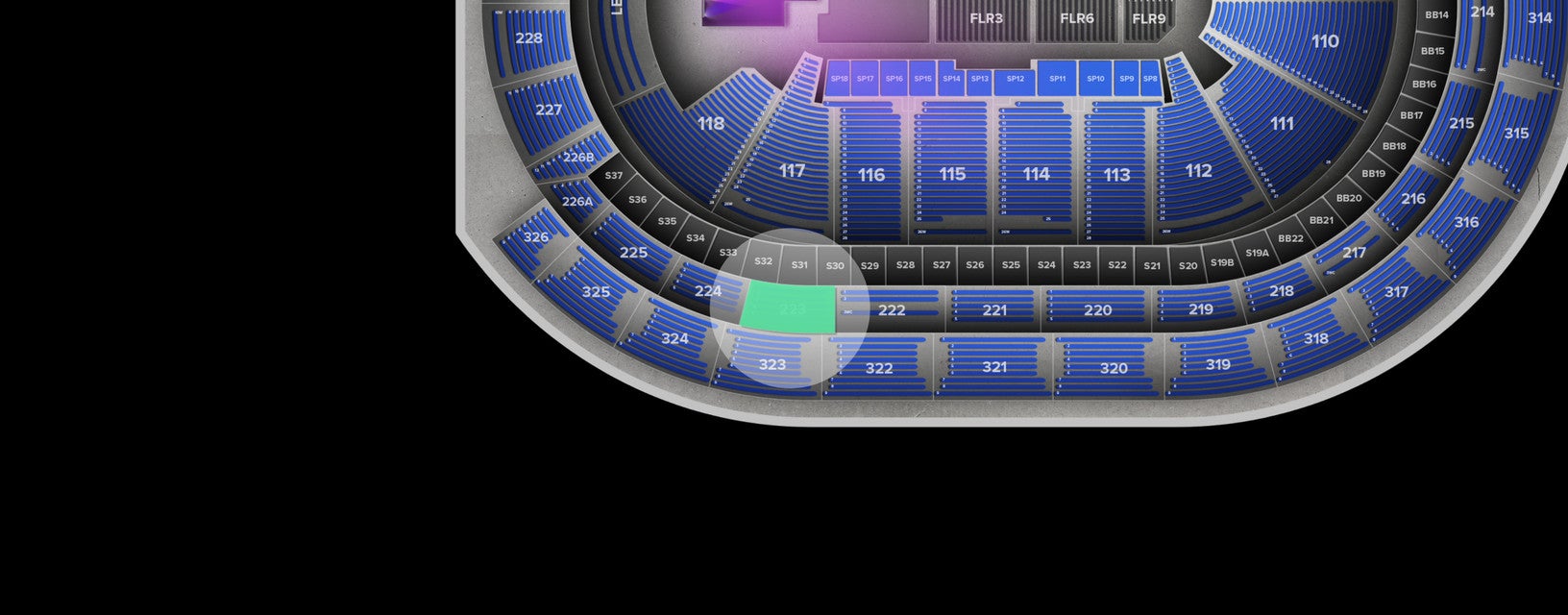 Seat view from Loge