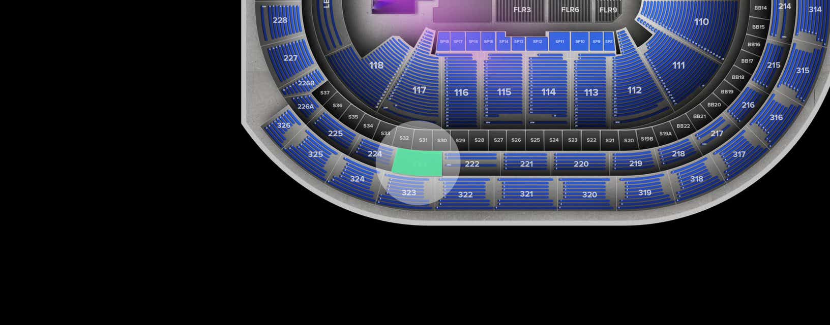 Seat view from Loge