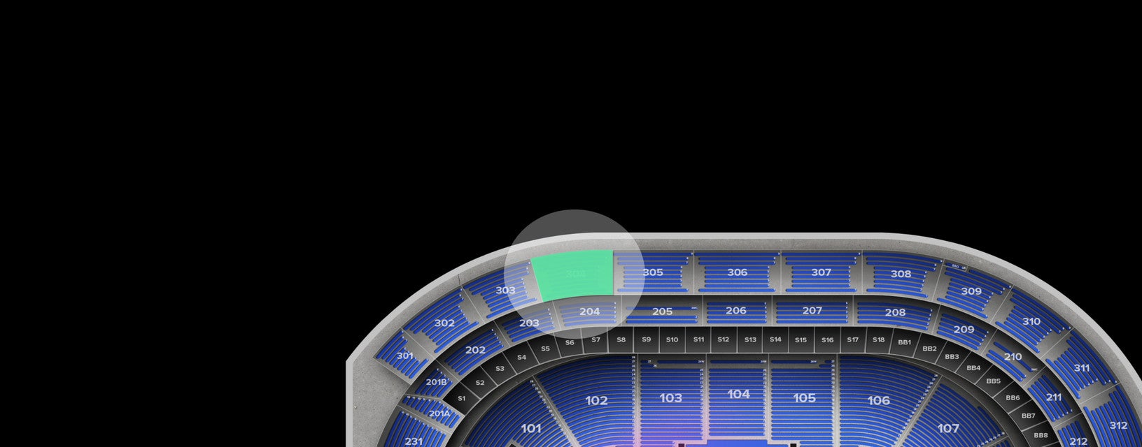 Seat view from Upper