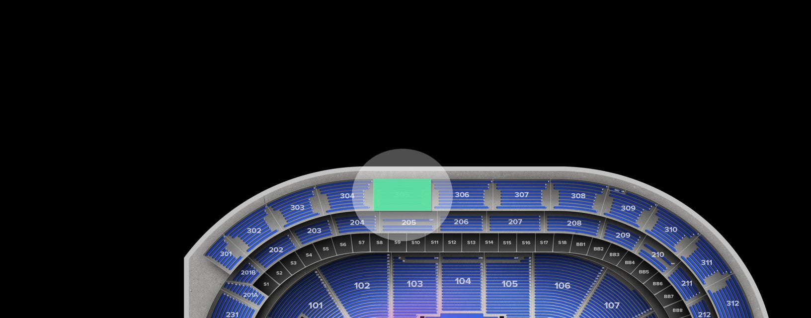 Seat view from Upper