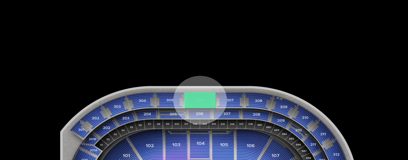 Seat view from Upper