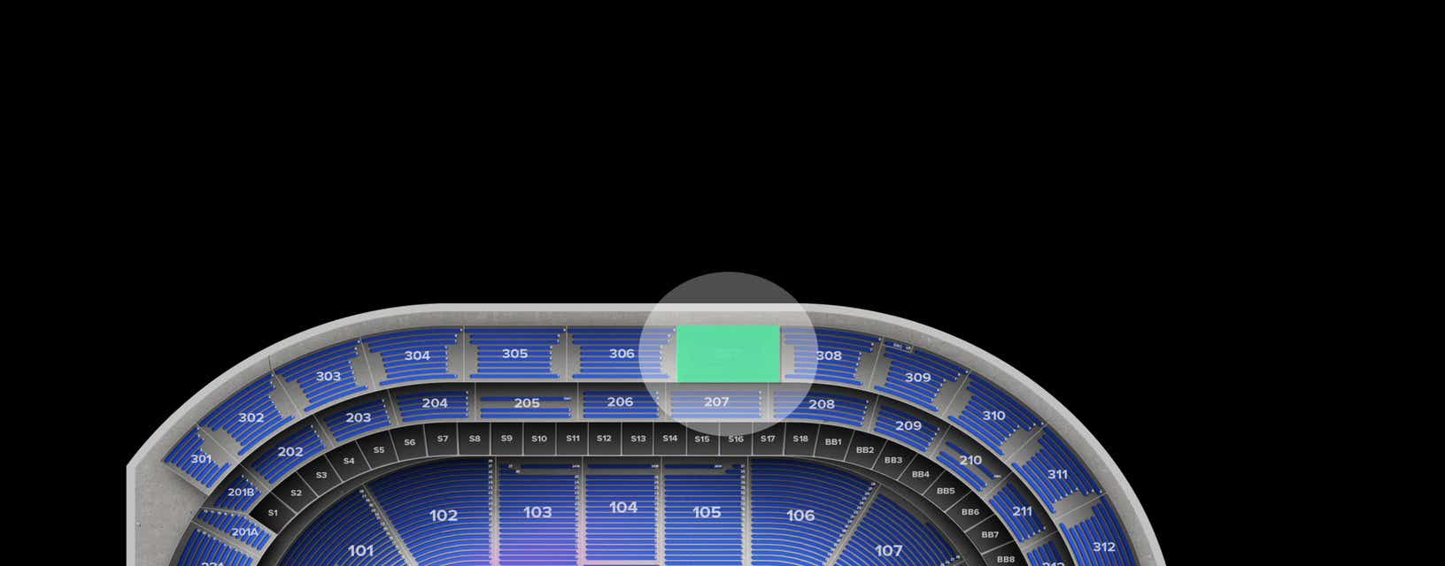 Seat view from Upper