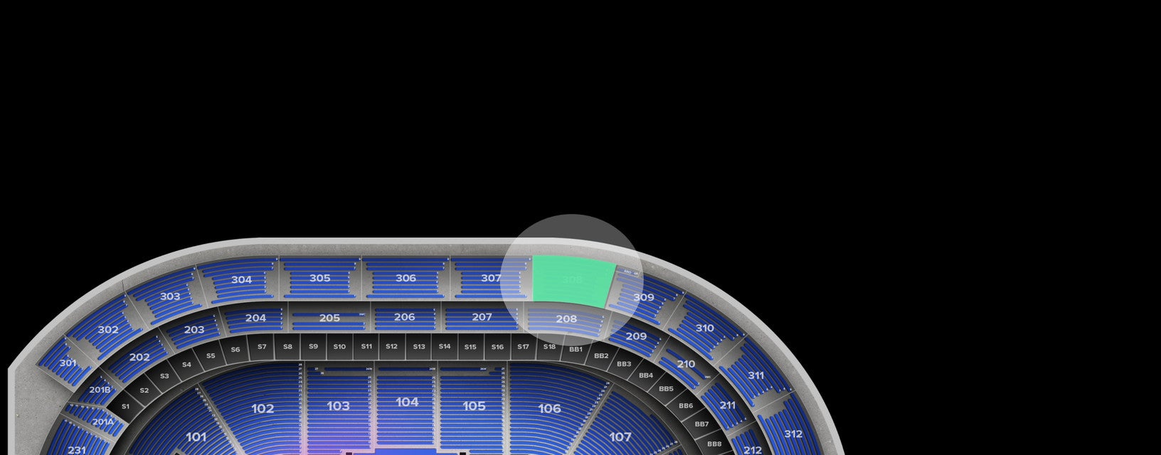 Seat view from Upper