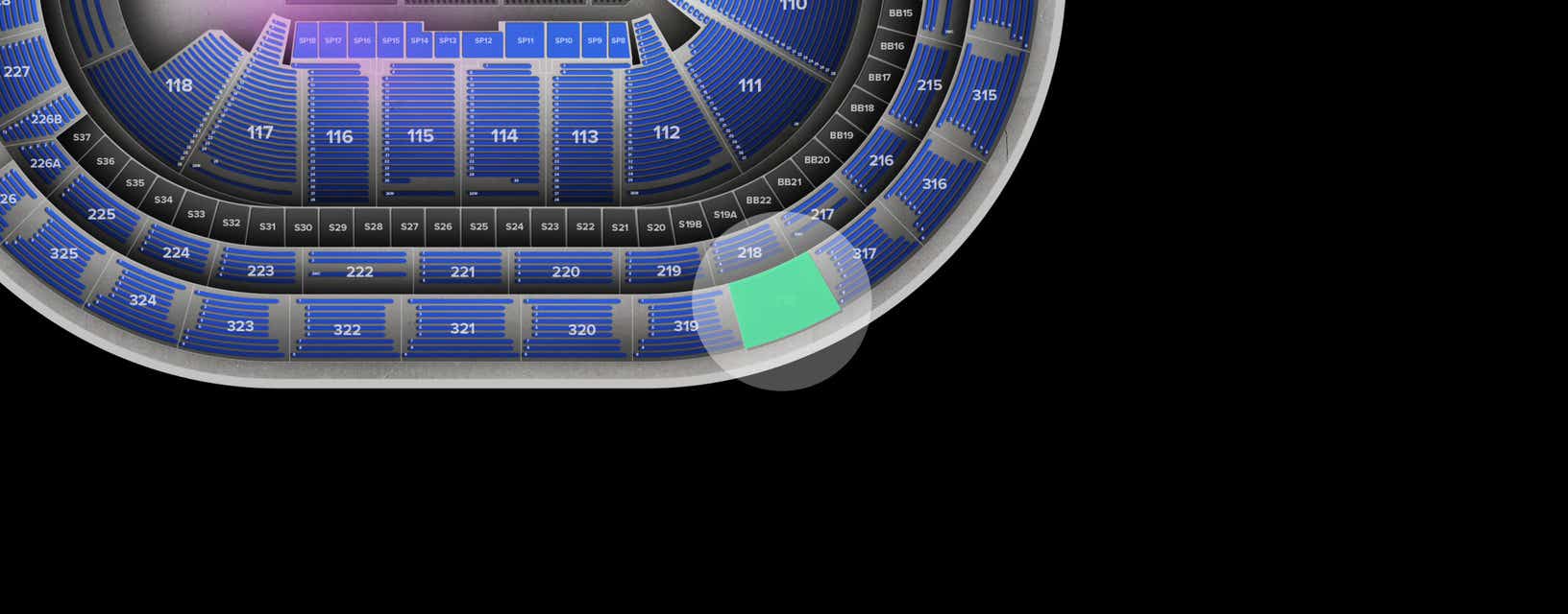 Seat view from Upper