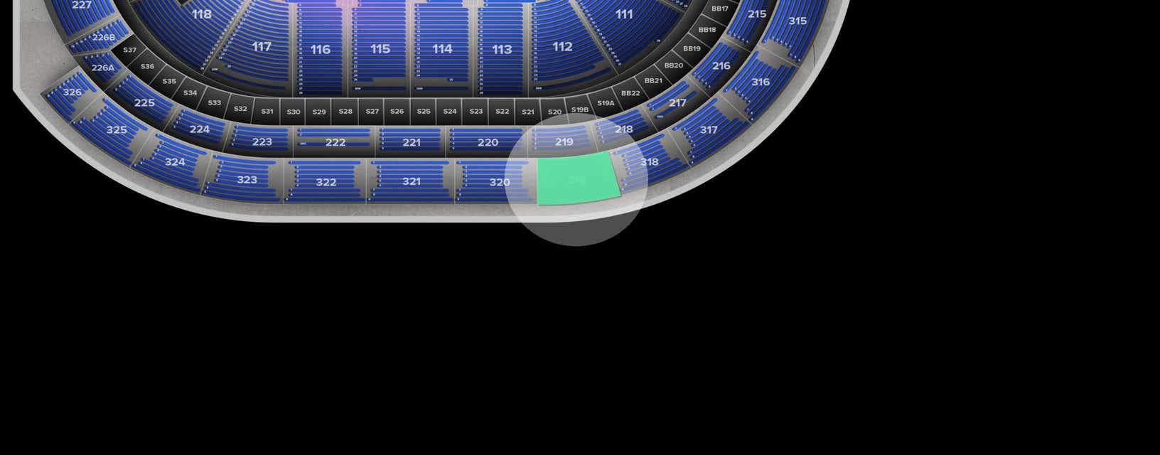 Seat view from Upper