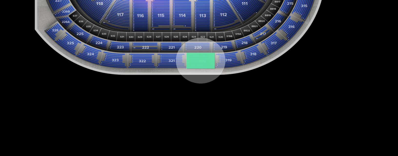 Seat view from Upper