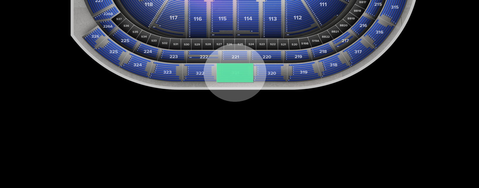 Seat view from Upper