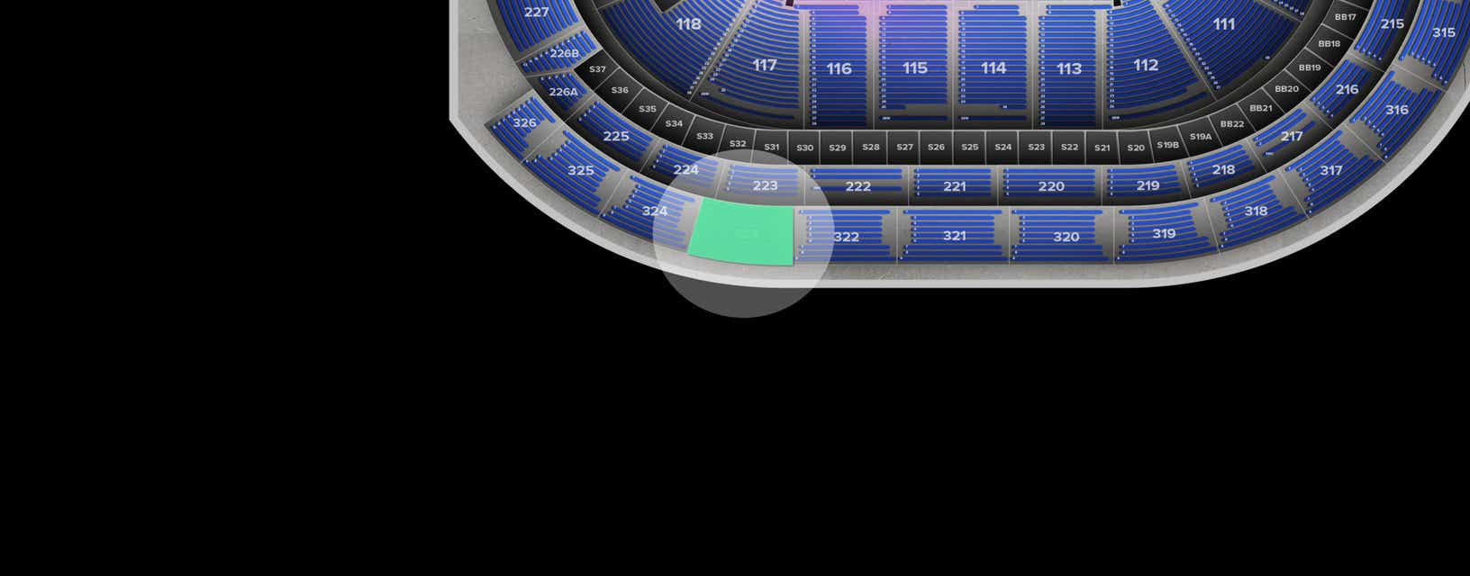 Seat view from Upper