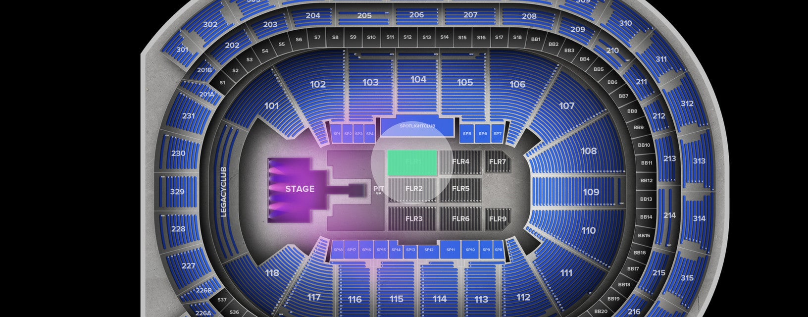 Seat view from Floor