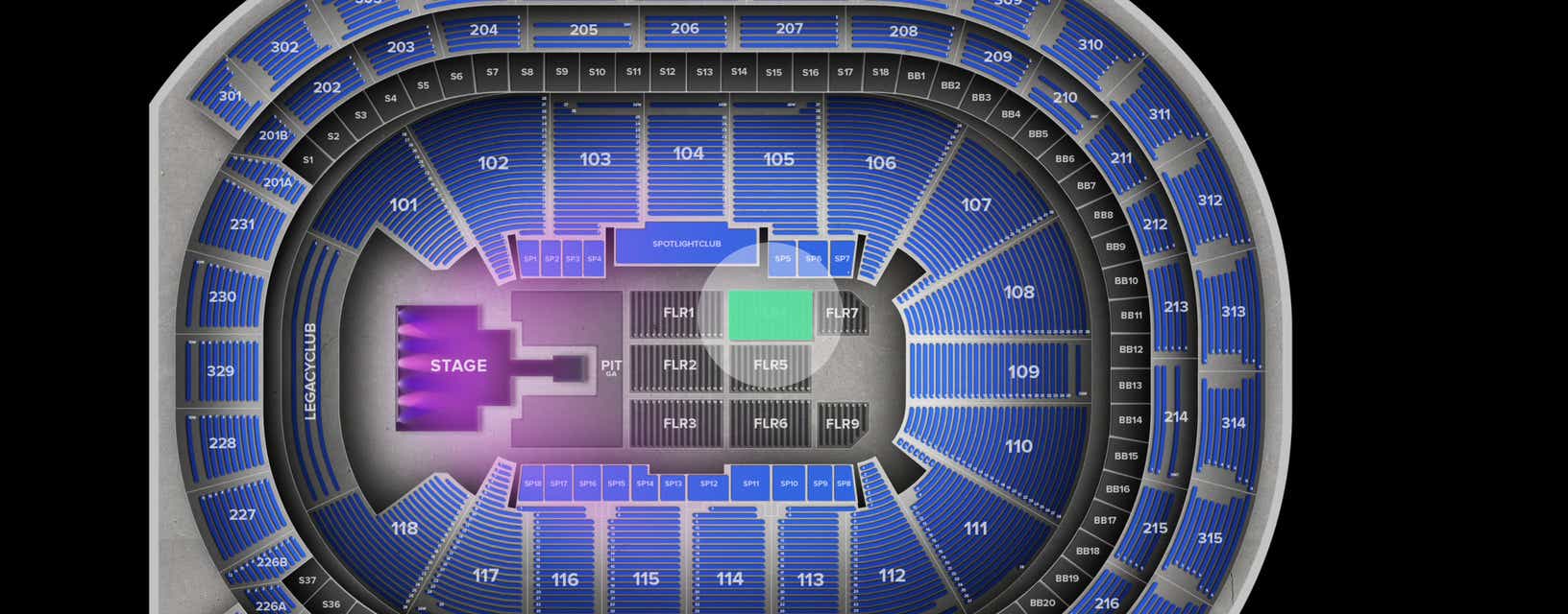 Seat view from Floor