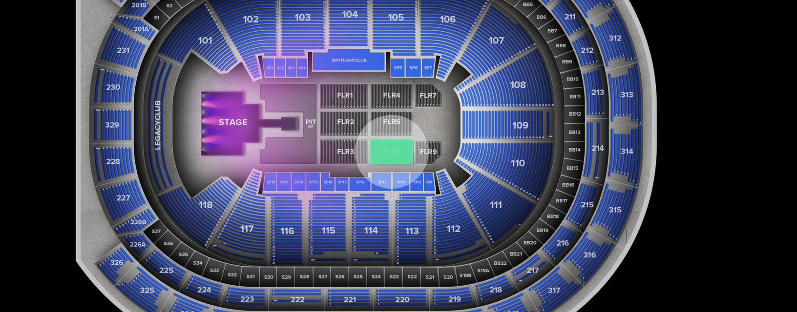 Seat view from Floor