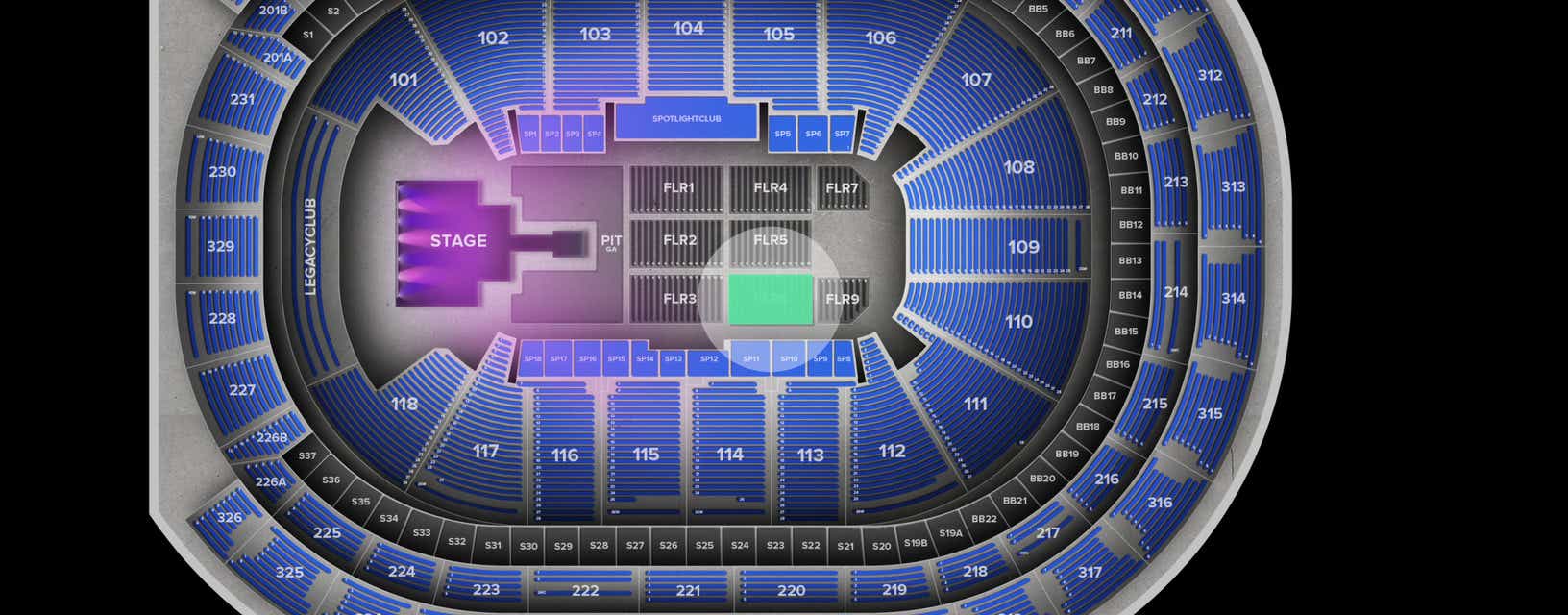 Seat view from Floor
