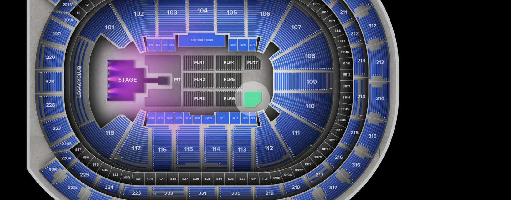 Seat view from Floor