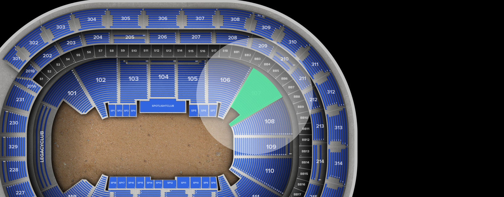 Seat view from Lower
