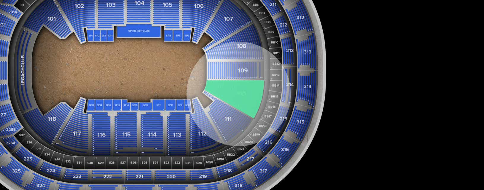 Seat view from Lower