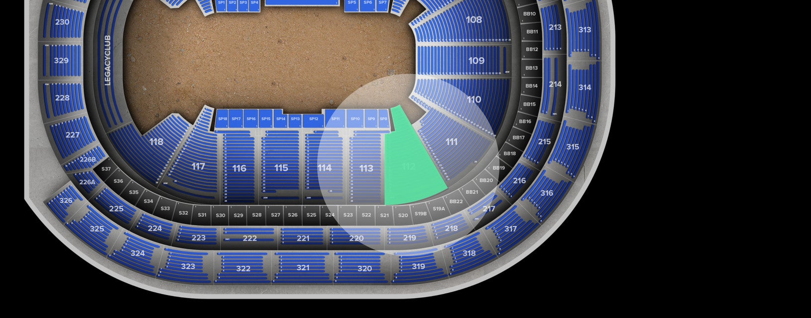 Seat view from Lower