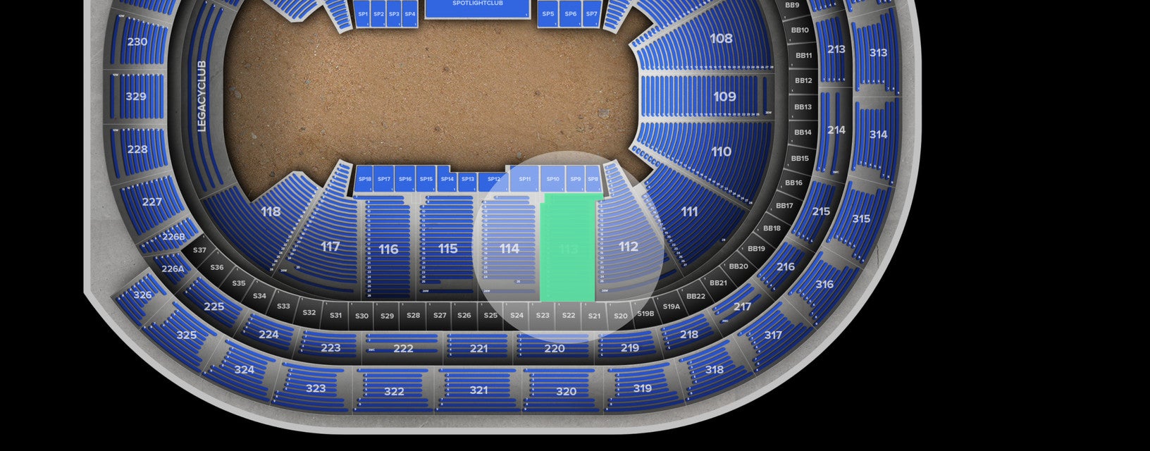 Seat view from Lower