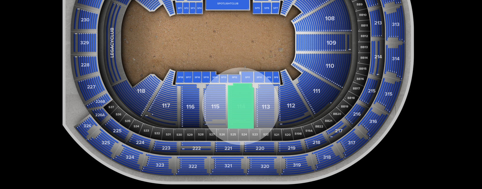 Seat view from Lower