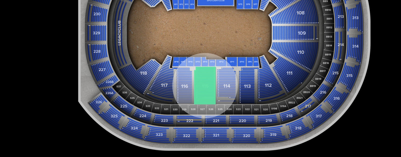 Seat view from Lower
