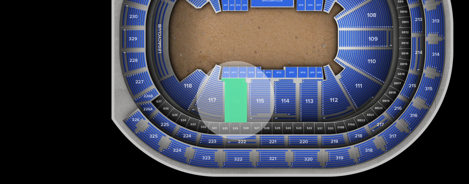 Seat view from Lower