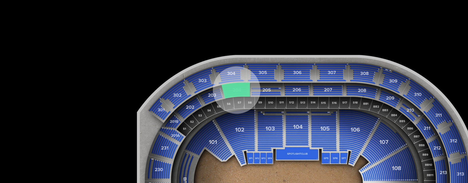 Seat view from Loge