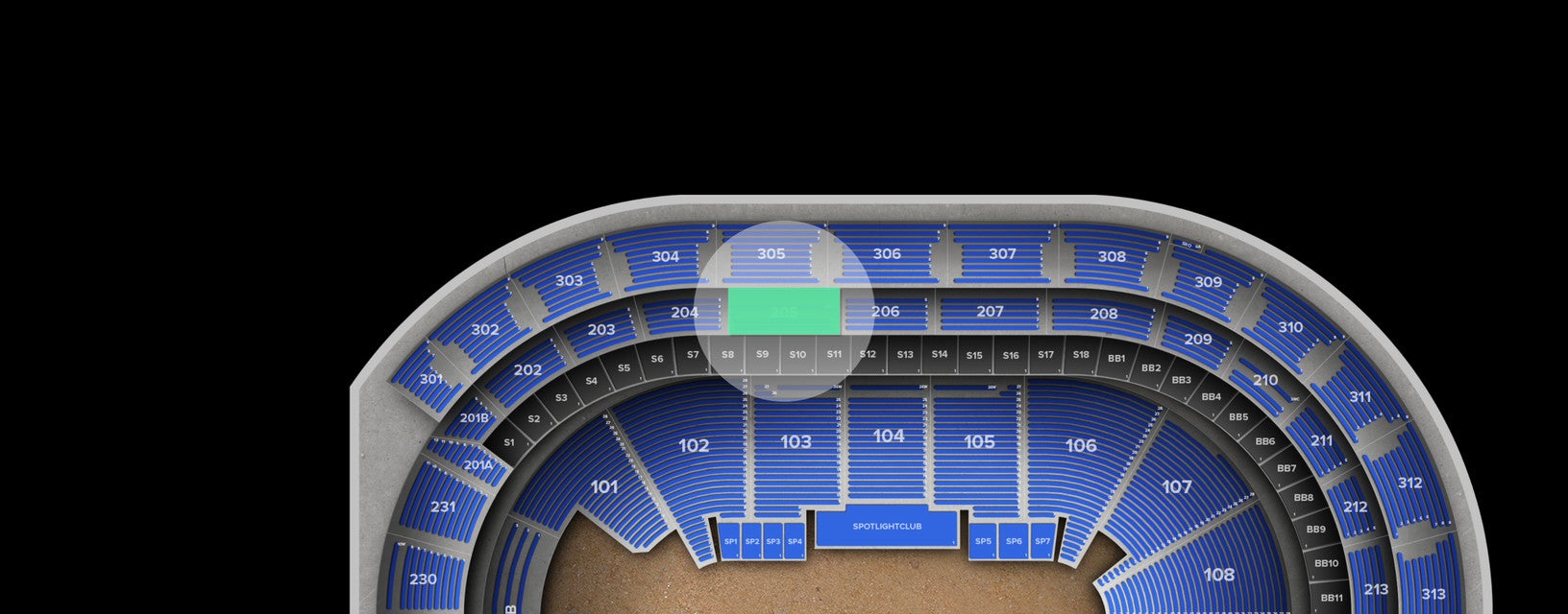 Seat view from Loge