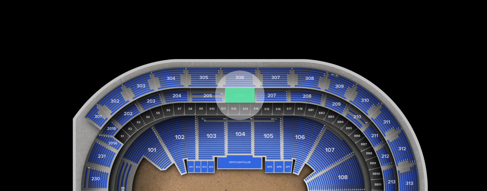 Seat view from Loge