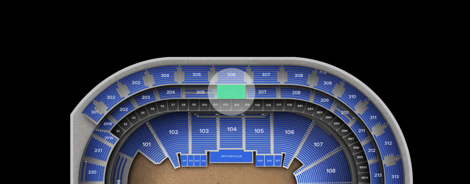 Seat view from Loge
