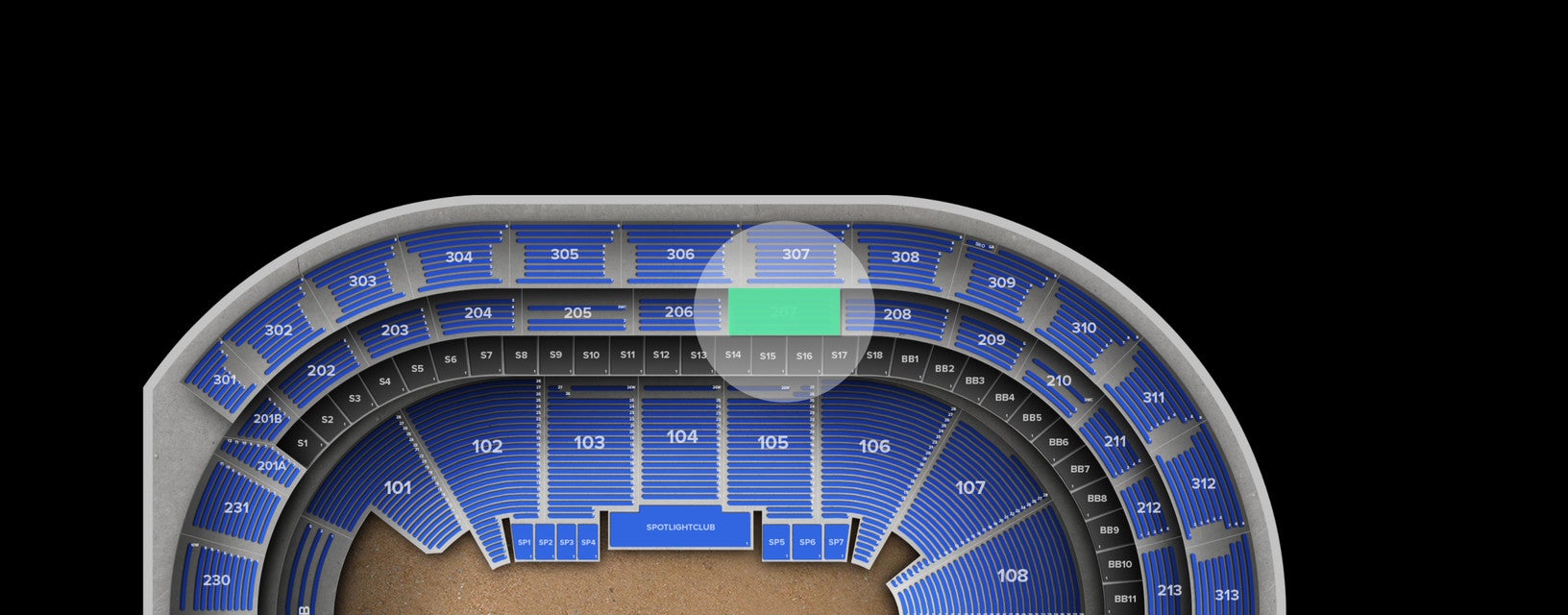 Seat view from Loge