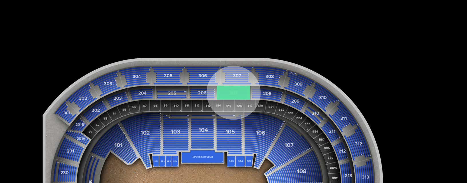 Seat view from Loge