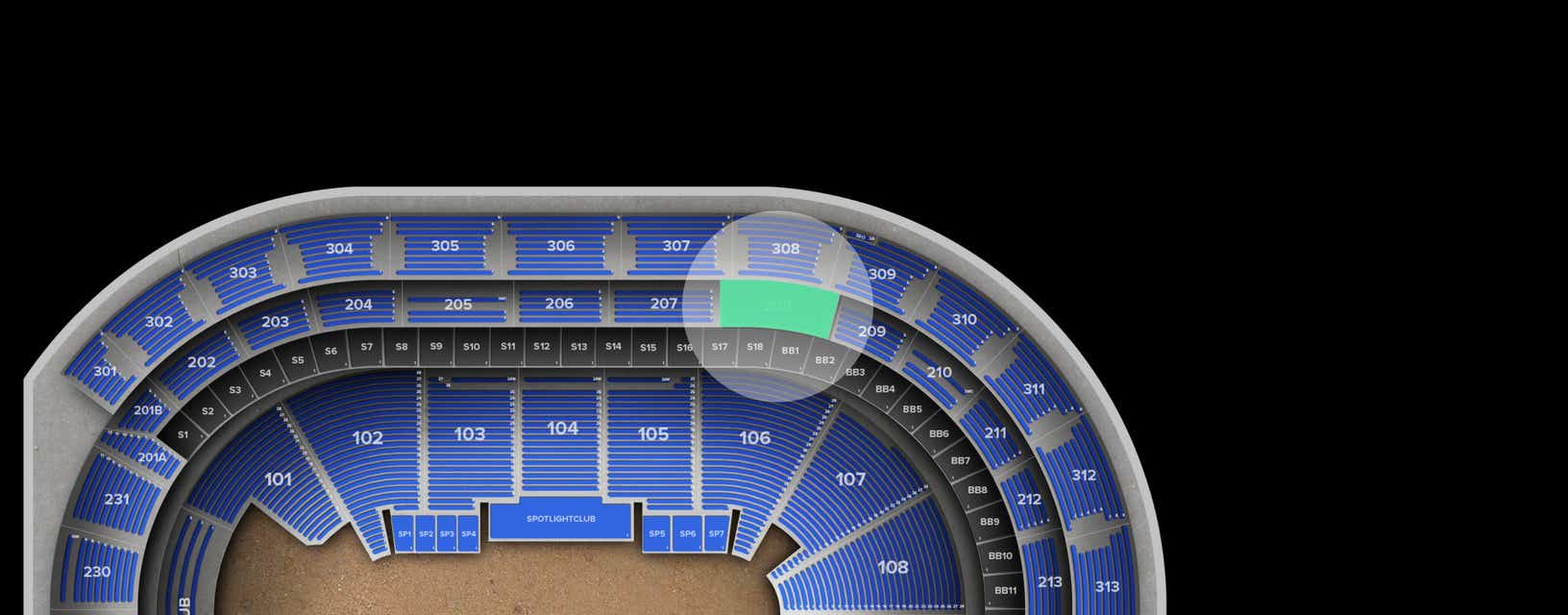 Seat view from Loge