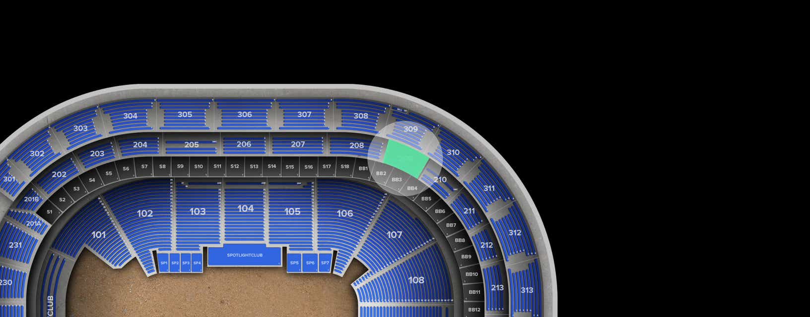 Seat view from Loge