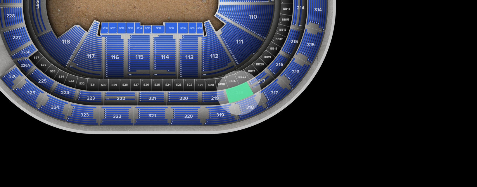 Seat view from Loge