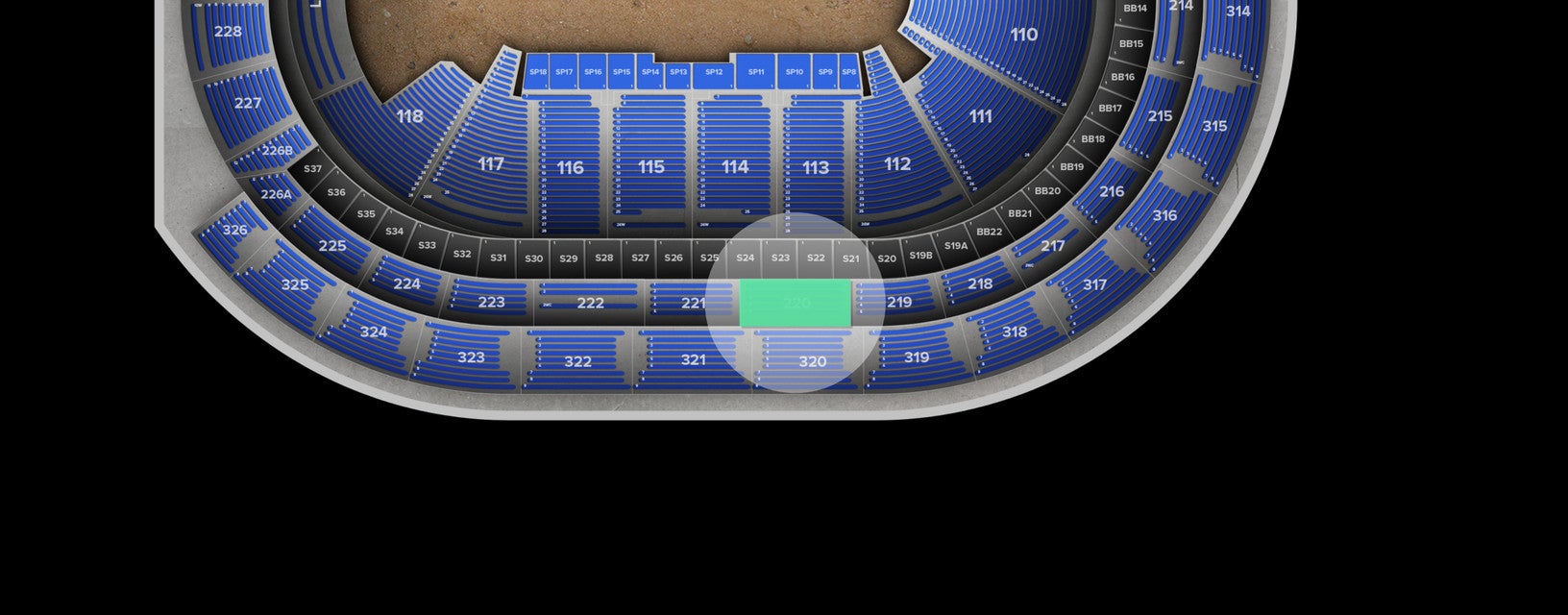Seat view from Loge