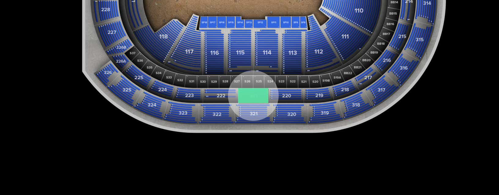 Seat view from Loge