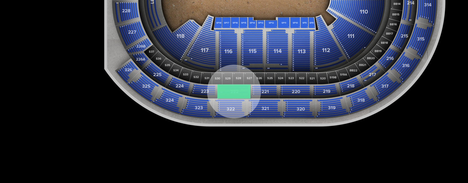 Seat view from Loge