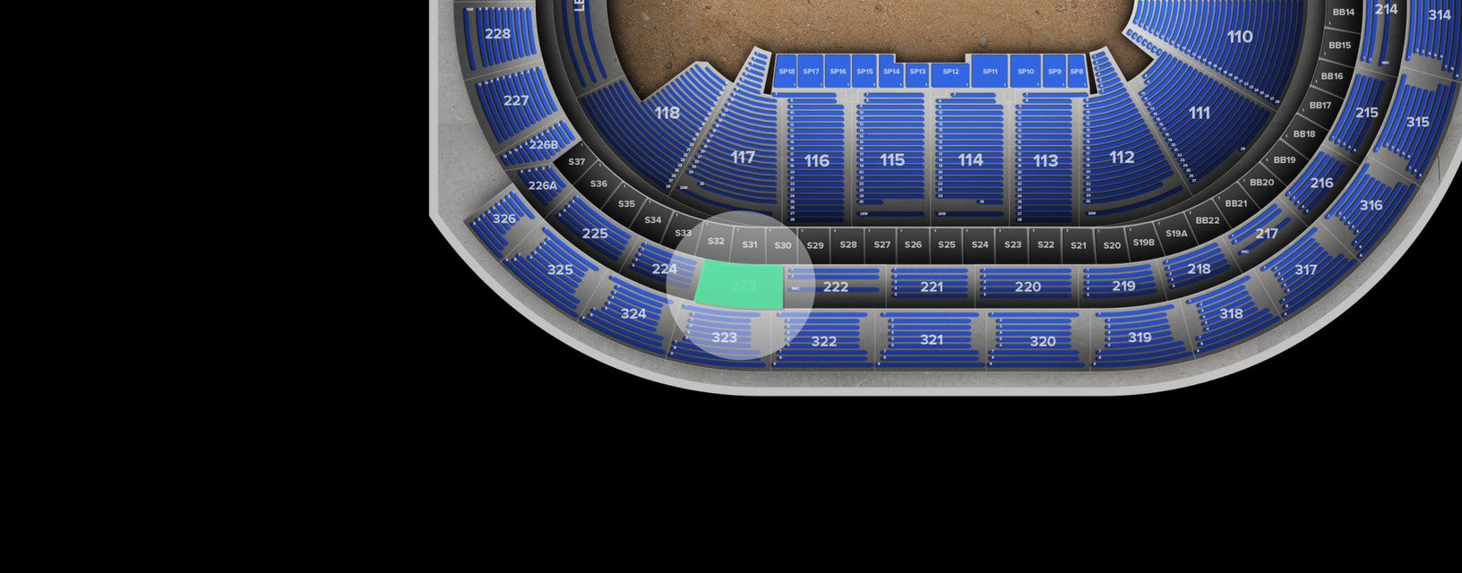 Seat view from Loge