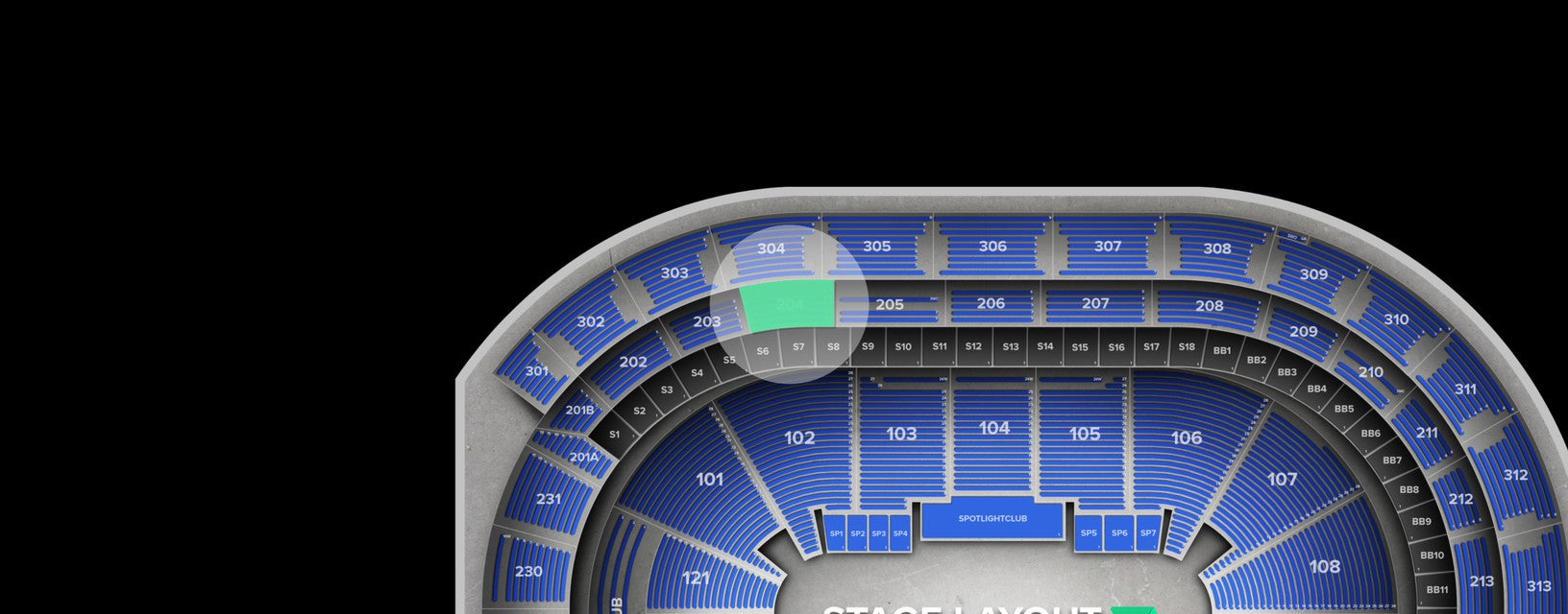 Seat view from Loge