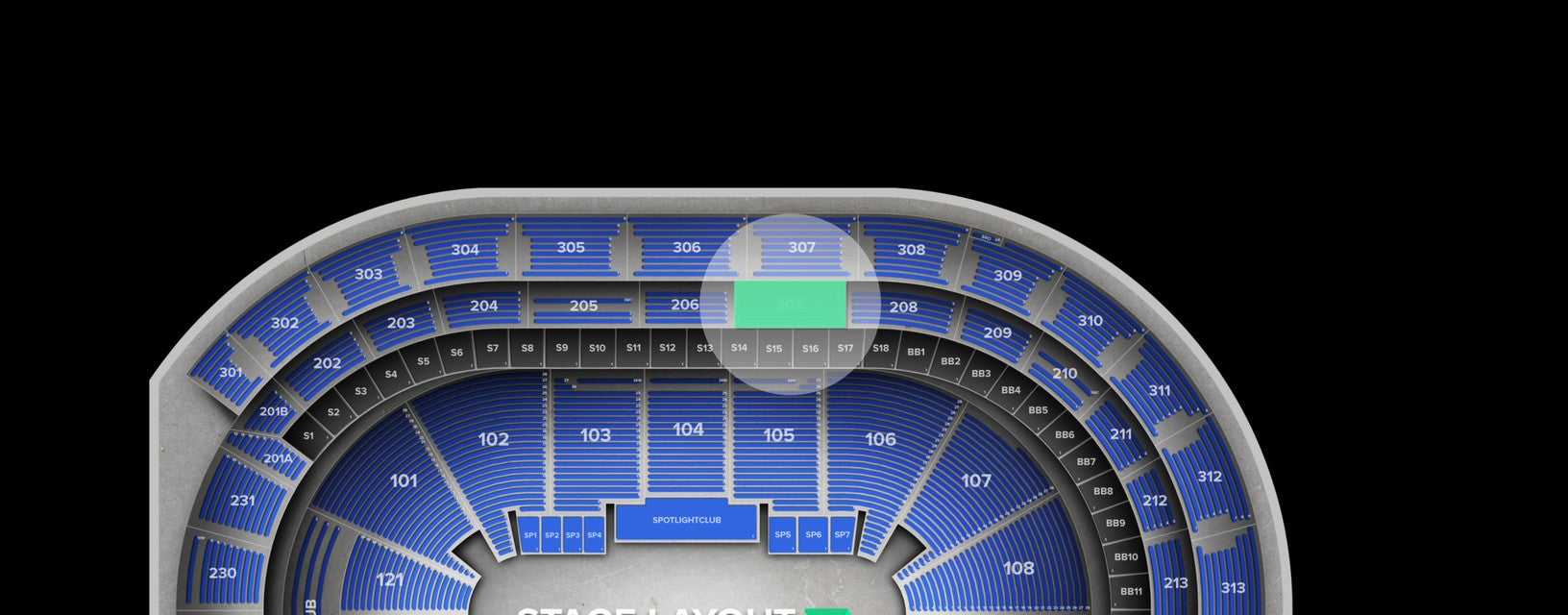 Seat view from Loge