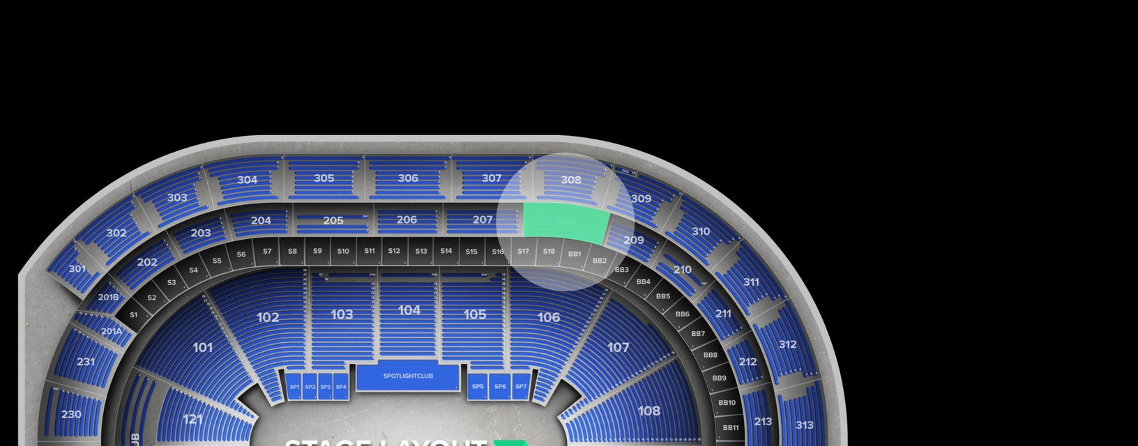 Seat view from Loge