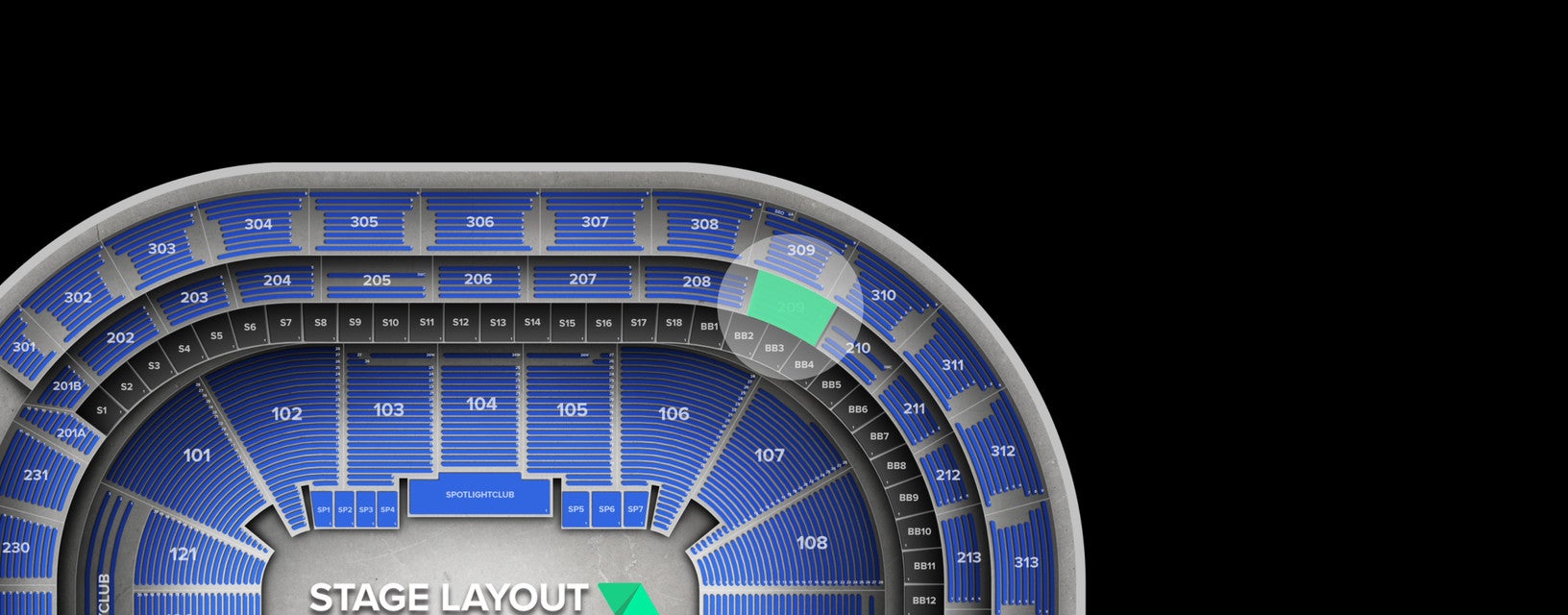 Seat view from Loge