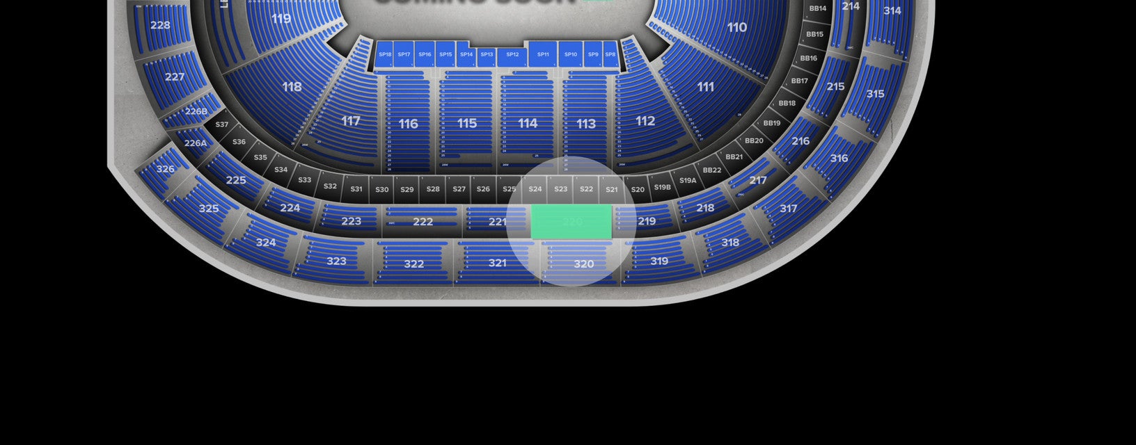 Seat view from Loge