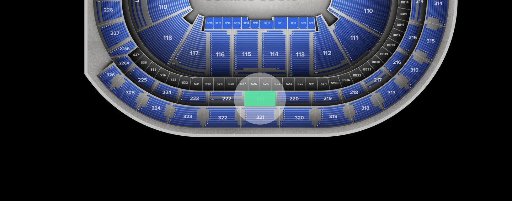 Seat view from Loge