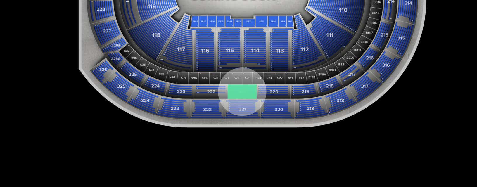 Seat view from Loge