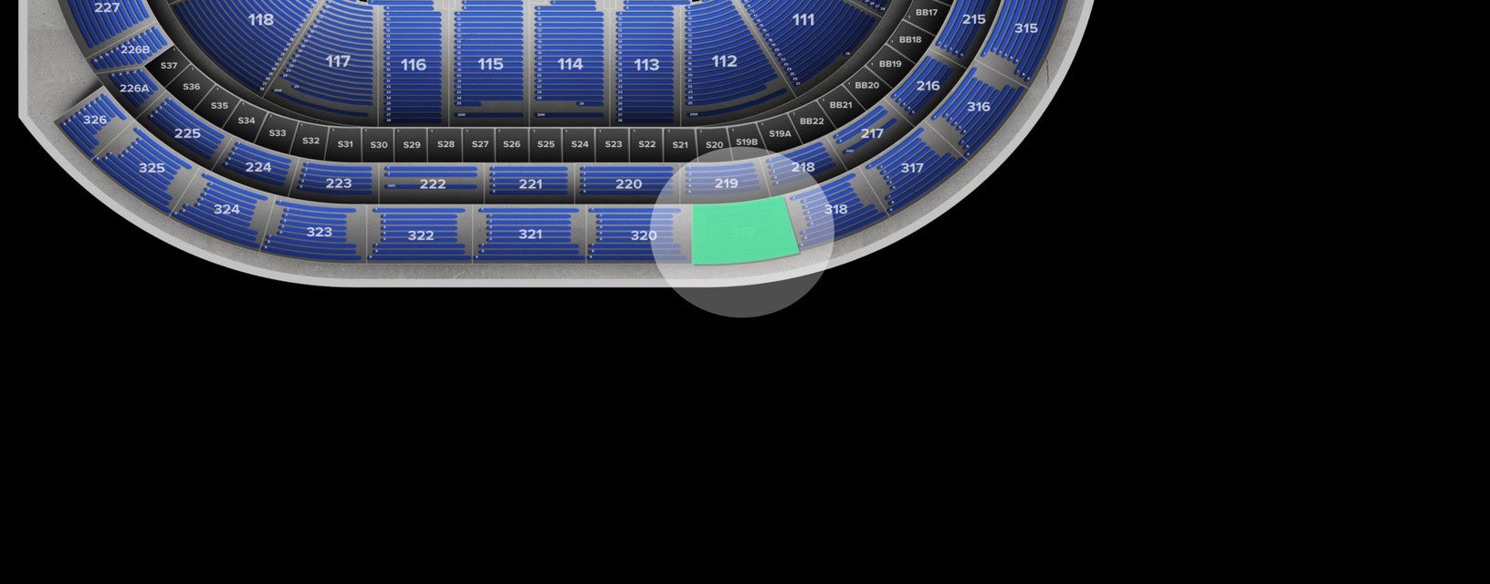 Seat view from Upper