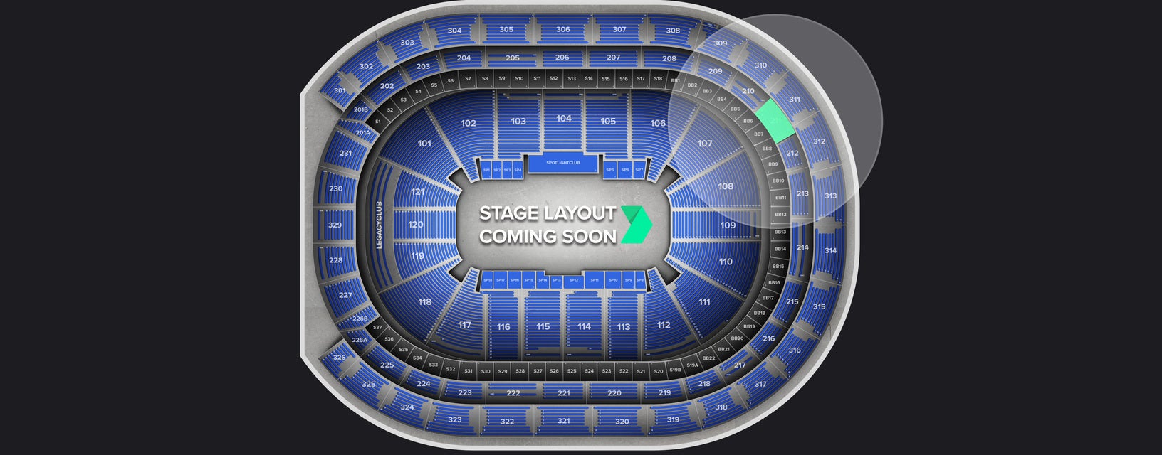 Seat view from Loge